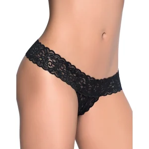 fio dental brasileiro aberto renda preto sexy realçador nádegas suave pele toque leve elastano nylon cintura