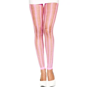 Legging rosa fluorescente justo perfurado furinhos sedutor sensual brilhante nylon elastano elástico versátil cintura alta destaque visual