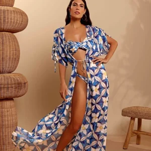 Chemise Franzido Ombro Azulejo