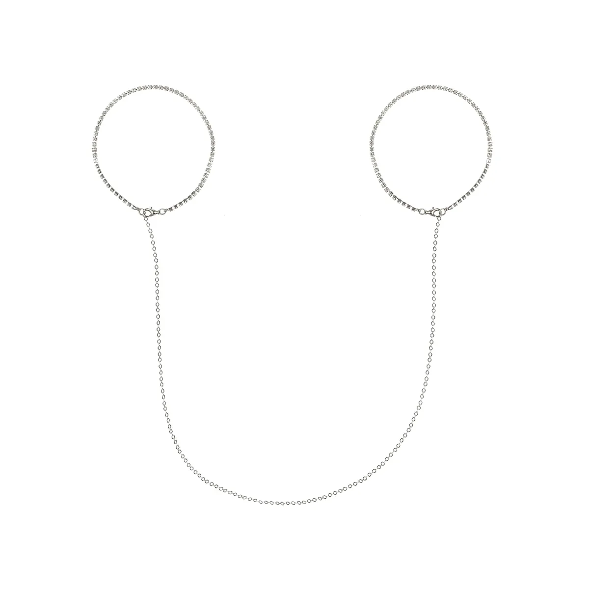 algemas joias prateadas femininas sexy elegantes brilhantes metálicas ajustáveis resistentes zinco pulseiras seguras discretas sensuais sofisticadas - Image 4