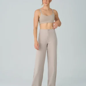 Calça Reta Canelado Comfy