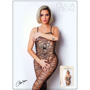 macacão rede efeito teia aranha preto sensual ajustável tecido elástico modelador curvas silhueta transparente linhas finas entrelaçadas poliamida elastano
