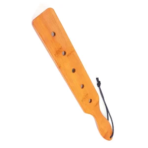 Pá bambu 368mm 63mm 16mm cinco furos largura palmadas controladas erótico fibras natural resistente ergonômica acabamento