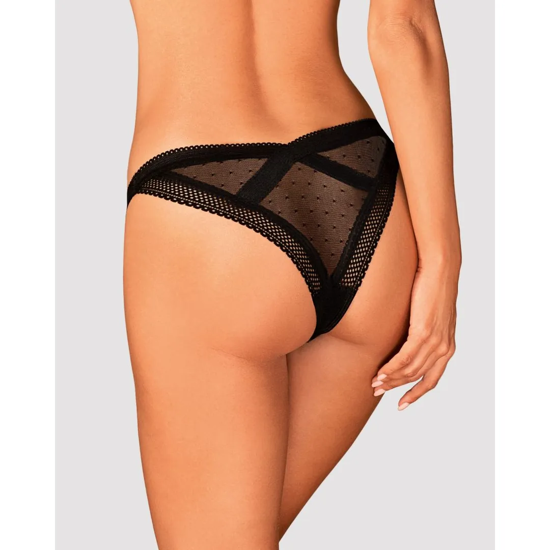 calcinha preta Estiqua sensual sedutora rendada delicada toque macio confortável elegante pingente prata corte feminino provocante ardente sexy - Image 7