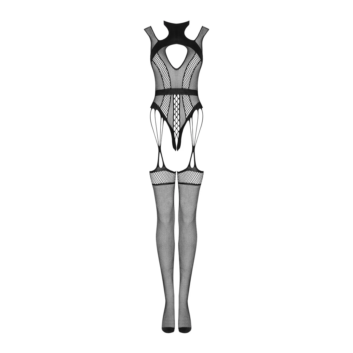 Bodystocking G327 Sensual Sexy Intrigante Feminino Malha Delicada Flexível Agradável Poliamida Elastano Recortes Tentadores Costas Abertas - Image 8