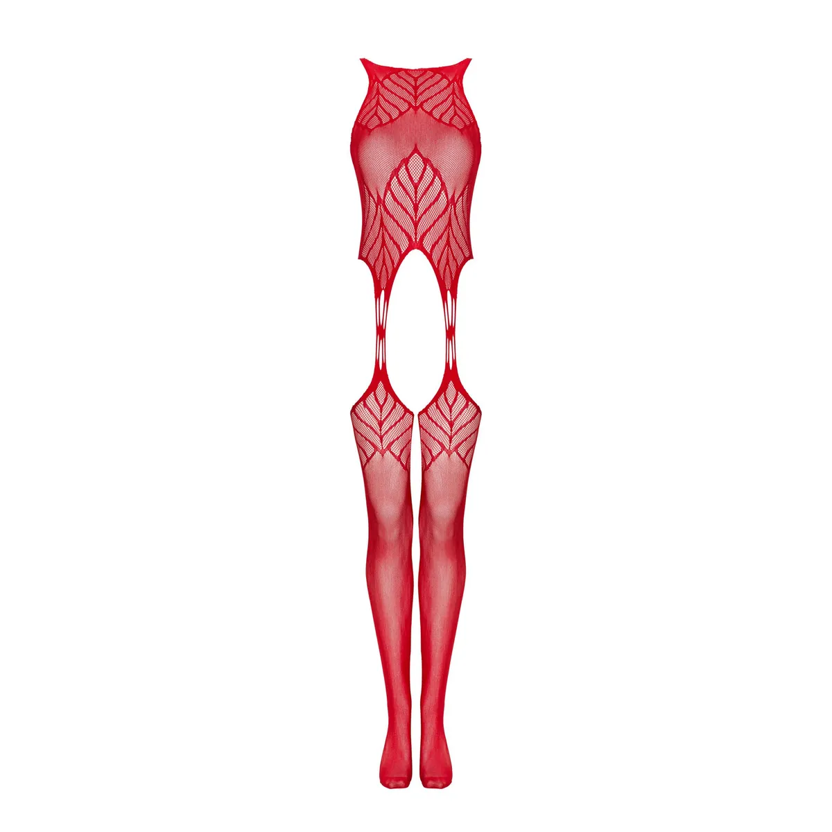 bodystocking vermelho flamejante sensual sexy elástico confortável nylon elastano padrão geométrico visual original costas recorte redondo alças finas - Image 8