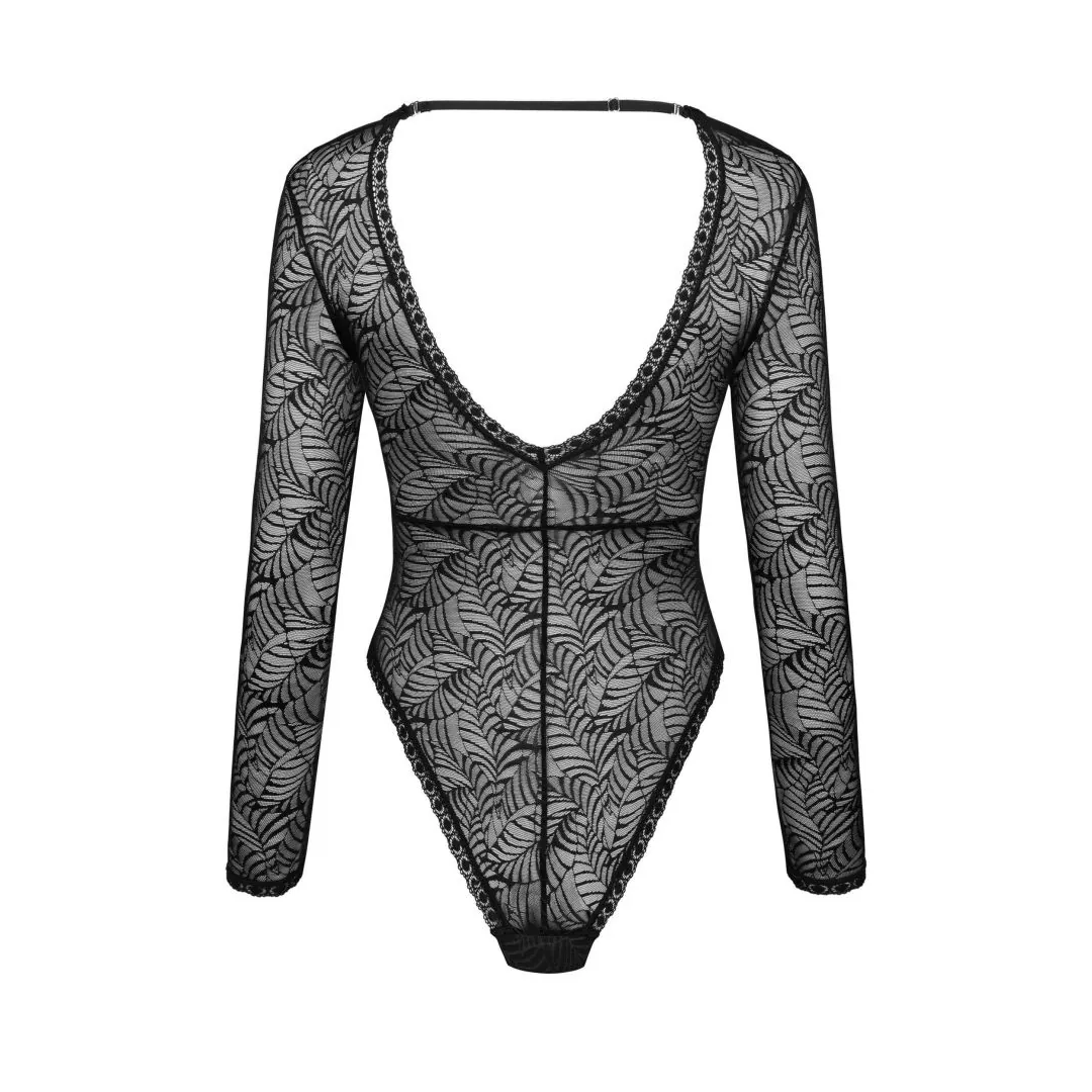 corpo renda preto sensual sexy corte cativante fecho virilha laço quadris toque tentador pingente elegante seios alça ajustável removível costas - Image 9
