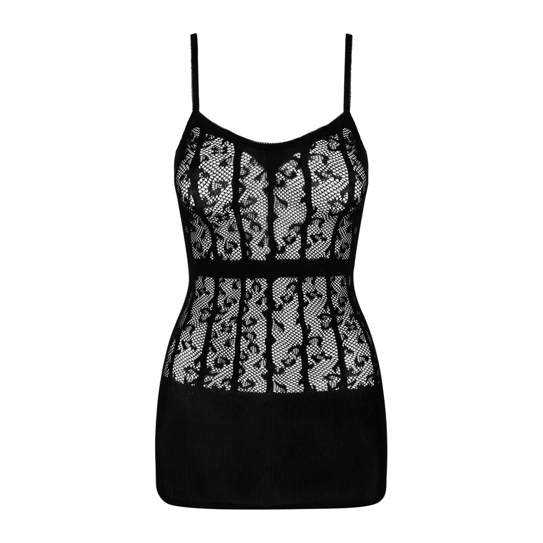 vestido curto preto sexy feminino justo elástico confortável floral vazado cinturado verticalizante modelador sensual sofisticado nylon elastano - Image 7