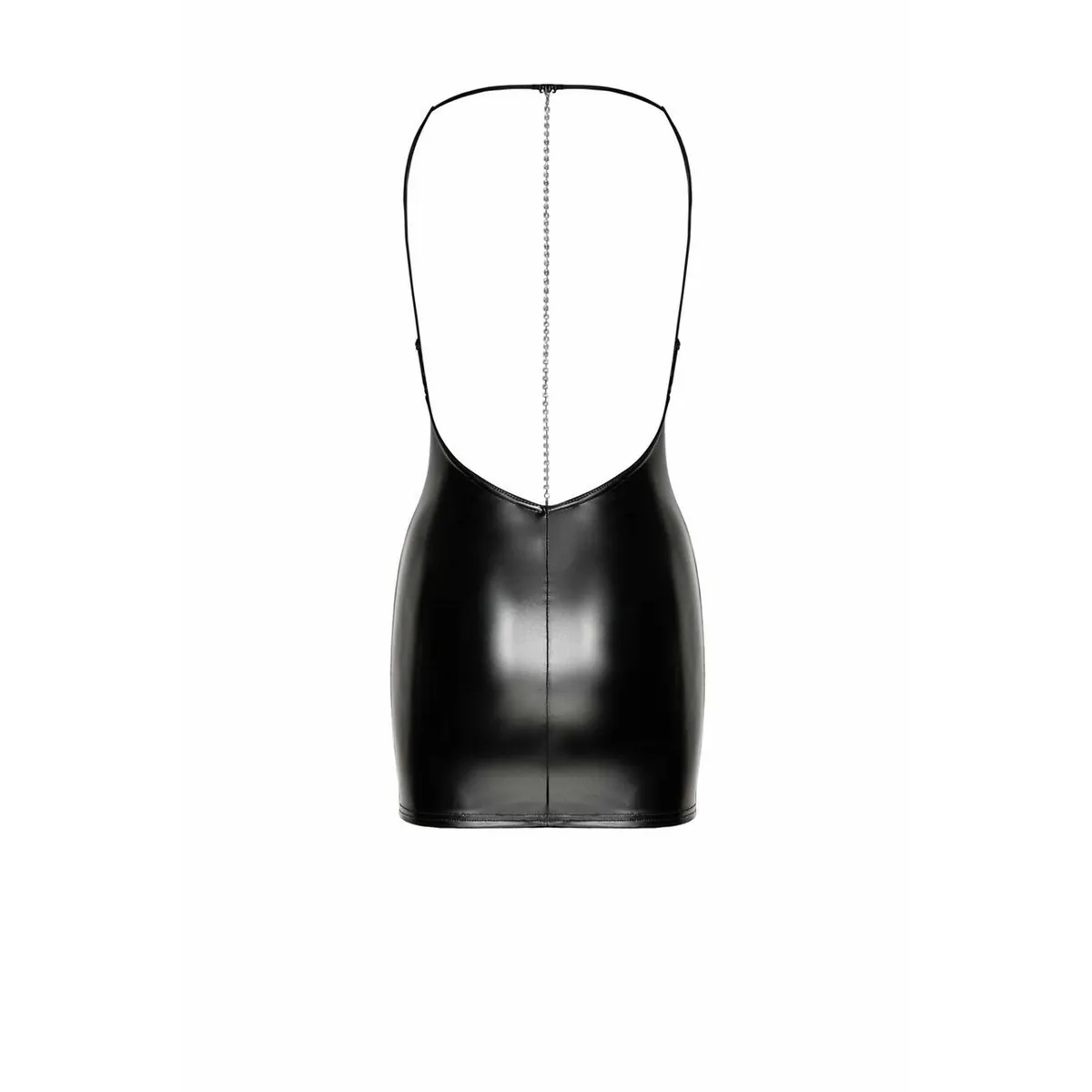 mini vestido efeito molhado tecido elástico justo curto sensual costas strass corrente removível ajustável elegante sofisticado luxuoso glamouroso noite festa - Image 6