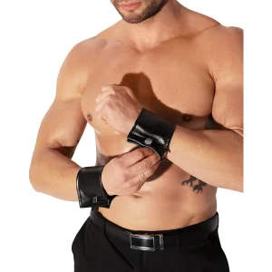 porta moedas pulso efeito molhado masculino elástico preto mate fecho correr oculto botão segurança ajuste confortável armazenamento discreto