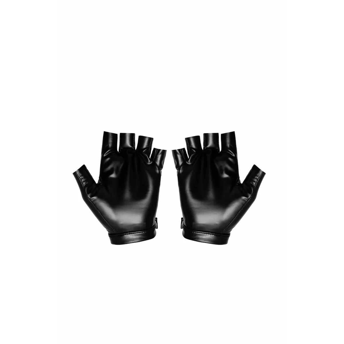 Luvas sem dedos efeito molhado elásticas brilho poliéster elastano revestimento polímero tamanho único unissex ajuste confortável - Image 4