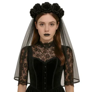 Bandolete de Catrina Viúva com Véu