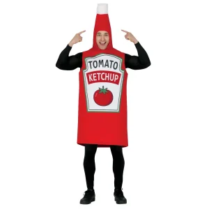 Fato de Frasco de Ketchup para adulto