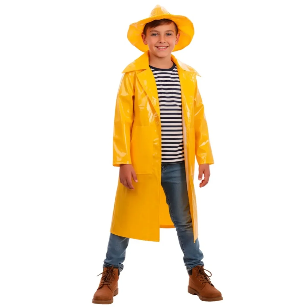 Fato de Capitão Pescador Amarelo infantil - Image 4