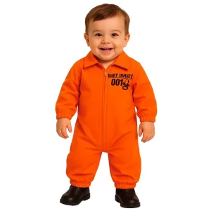 Fato de Presidiário Americano Laranja para bebé