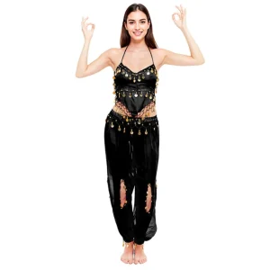 Fato de Dança do Ventre Preto para mulher
