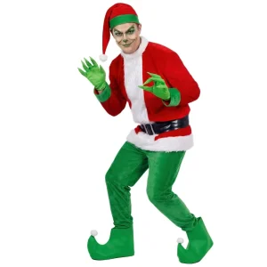 Fato de Duende Grinch Completo para adulto