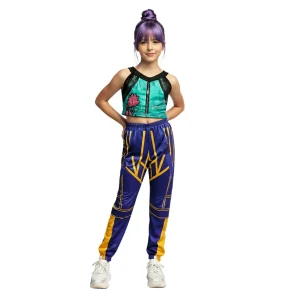 Fato de Cantora K-Pop Azul para menina