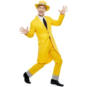 Fato de A Máscara Amarelo para homem