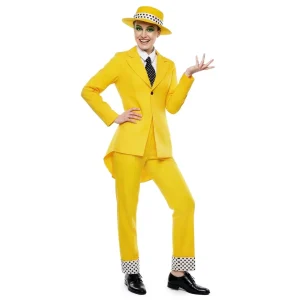 Fato de A Máscara Amarelo para mulher
