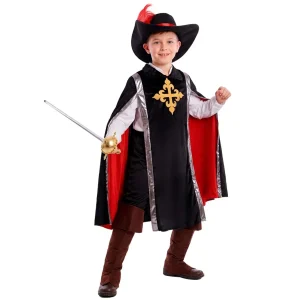 Fato de Mosqueteiro Negro infantil