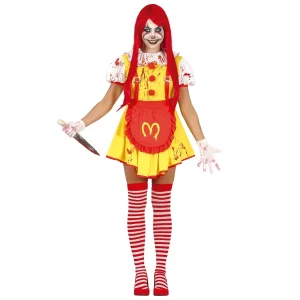 Fato de Palhaça Burger para mulher-4