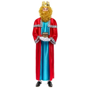 Fato de Rei Mago Melchior Eco para adulto