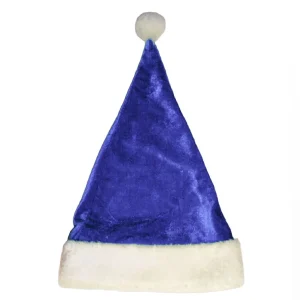 Gorro de Pai Natal Azul Veludo