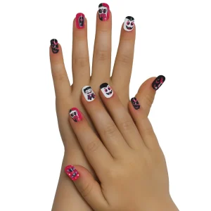 Kit de 12 Unhas Halloween Vampiros infantil