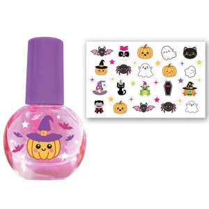 Kit de Verniz de Unhas e Autocolantes Halloween infantil