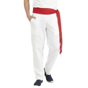 Calças Brancas San Fermín com Bolsos