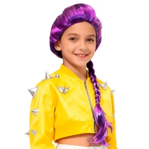 Peruca Cantora K-Pop Lilás infantil
