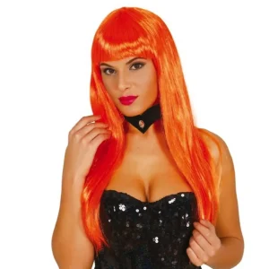 Peruca Laranja com Franja