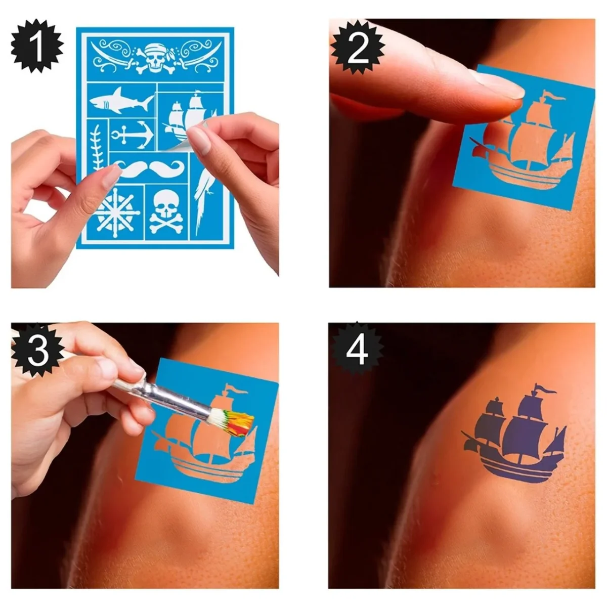 Stencil para Maquilhagem de Pirata infantil - Image 5