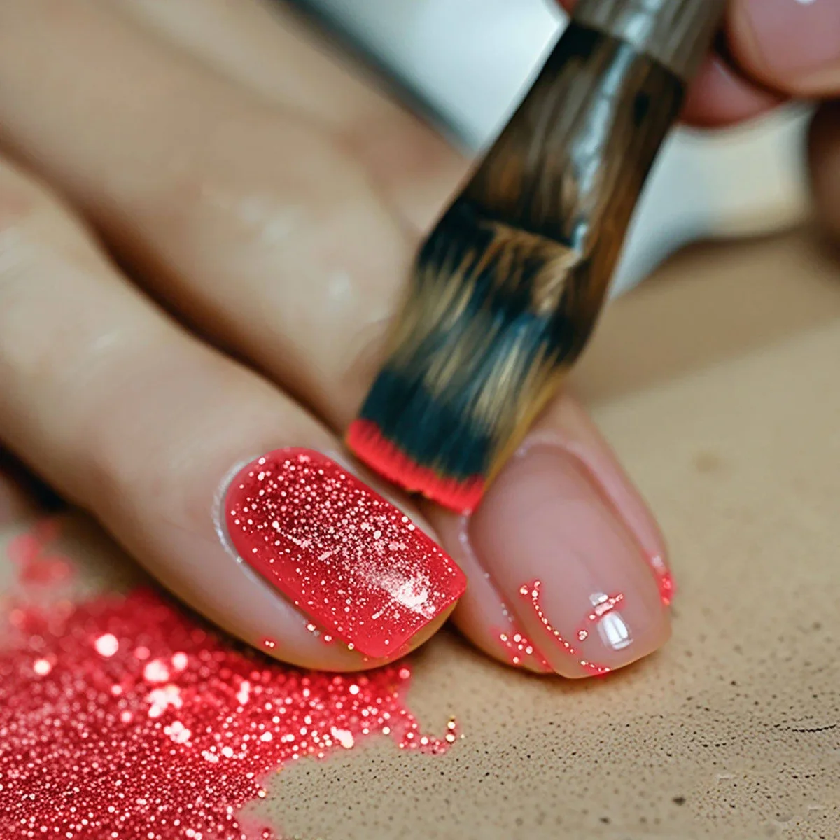 Purpurina Glitter Biodegradável Vermelha - Image 5