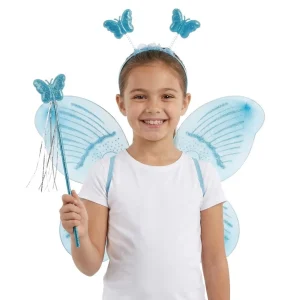 Conjunto de Fada Borboleta Azul