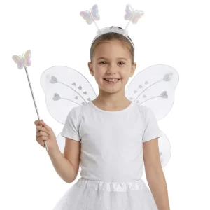 Conjunto de Fada Borboleta Branca