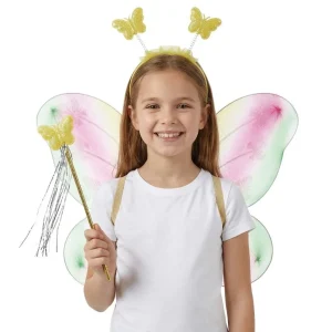 Conjunto de Fada Borboleta Multicolor