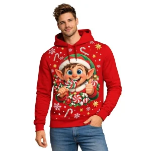 Sweatshirt de Elfo de Natal para homem